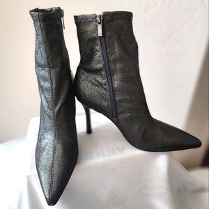 Marc Fisher Kellen Mesh Pewter Ankle Boots